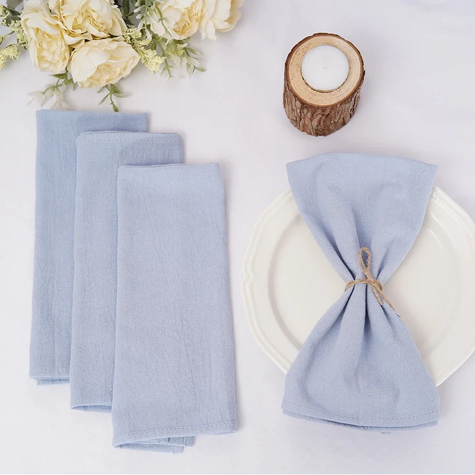 

48PCS Sage Green Cotton Cloth Napkins,50x50cm Durable Square Table Napkin, for Wedding Party Birthday Dining Room Decoration