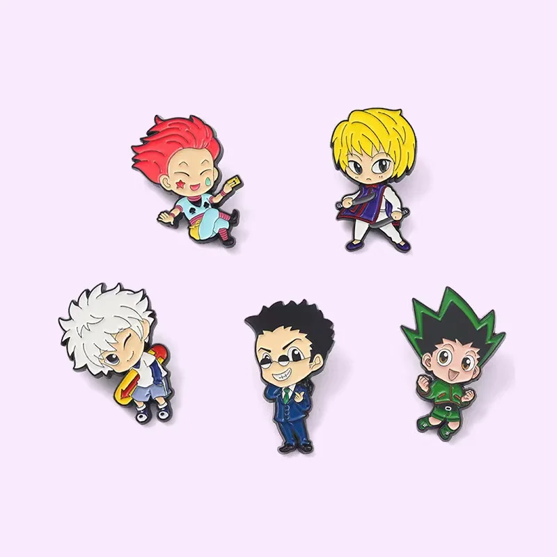 

Custom Cartoon Manga Enamel Pins High Popularity Comics Brooches Bag Hat Badge Lapel Anime HXH Jewelry Gift For Friend Wholesale