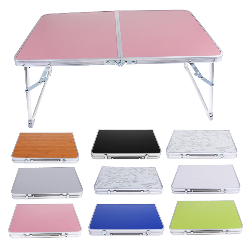 Aluminum Camping Folding Table Breakfast Serving Bed Tray Portable Picnic Table for Camping Hiking Outdoor Tools Picnic BBQ Desk