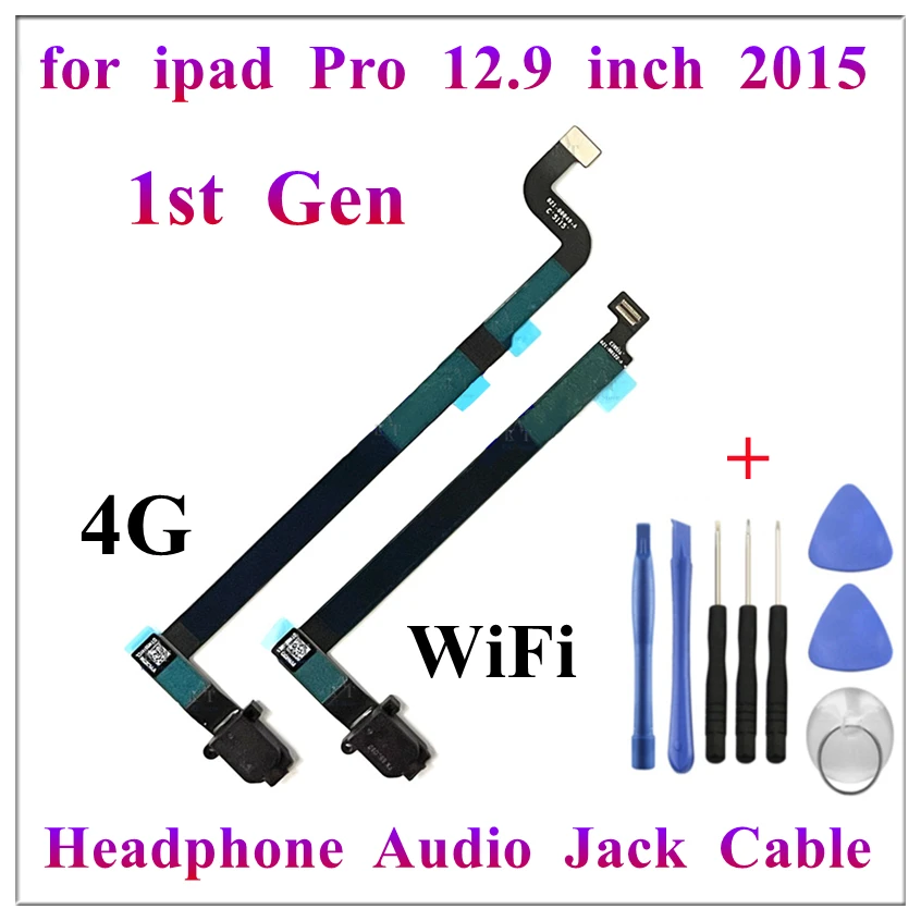 1Pcs Headphone Audio Earphone Jack Dock Port Flex Cable Compatible For Ipad Pro 12.9 Inch 1st Gen 2015 A1584 A1652 Repair Parts