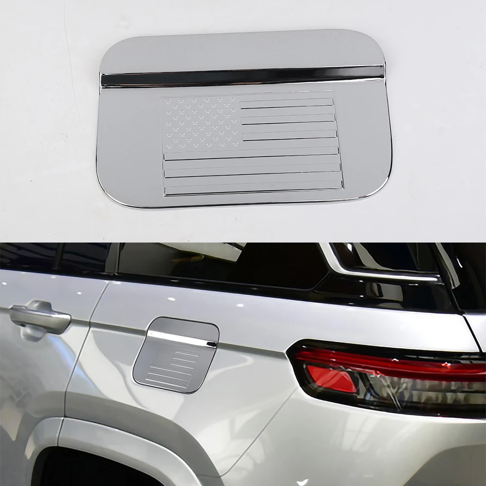 

For Jeep Grand Cherokee 2021+ Car Oil Fuel Tank Cover Decoration Sticker Exterior Auto Styling Moldings New Accessory