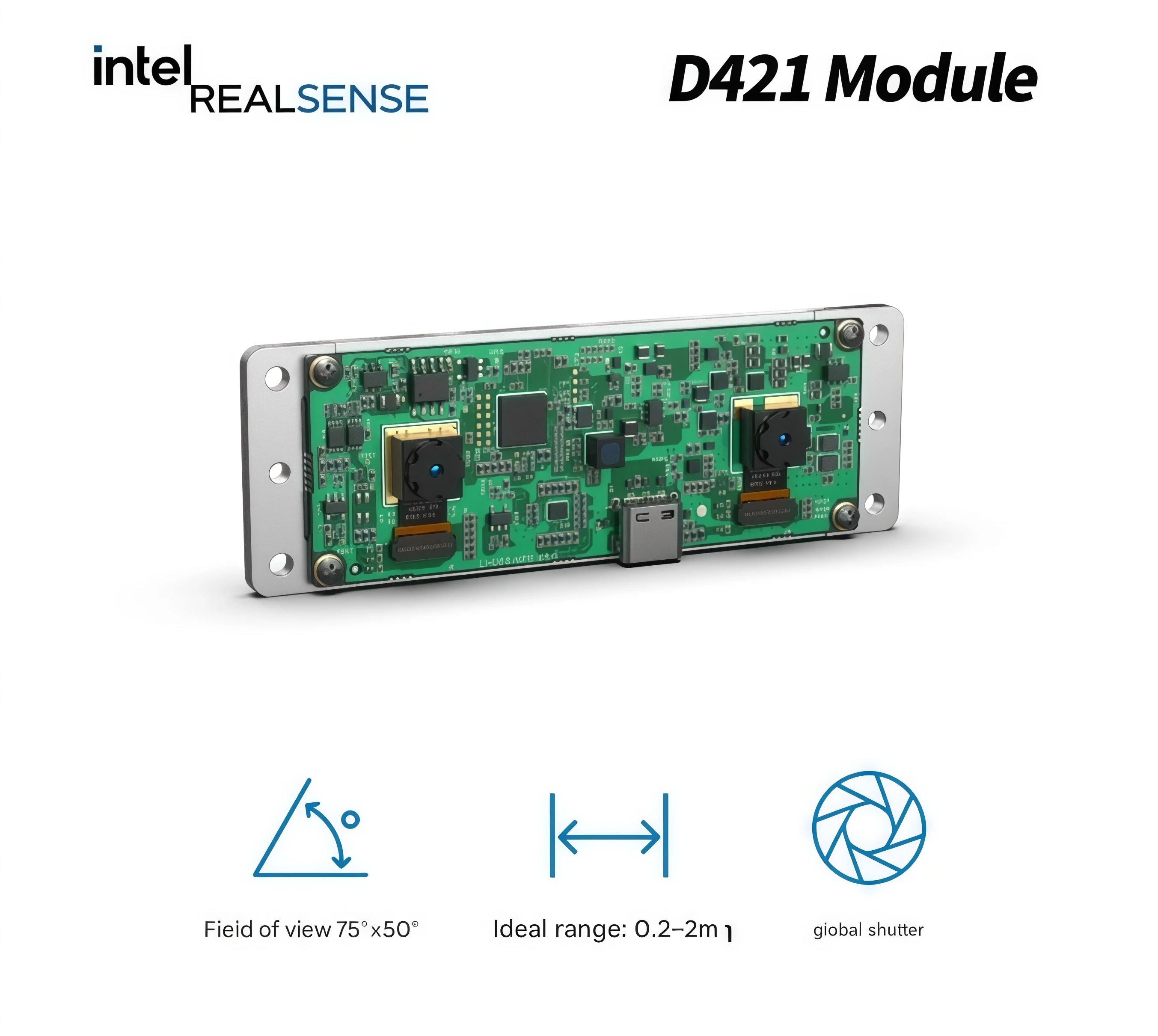 Intel RealSense D421 Depth Camera Entry-Level 3D Vision Binocular Camera Pure Depth