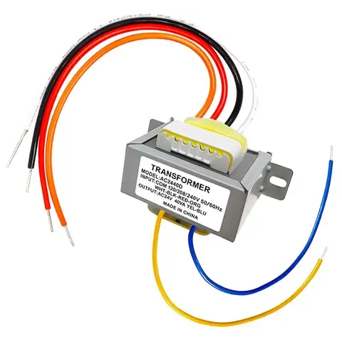 A34R Control Transformer 24V 40VA With Foot Mount For HVAC Furnace- Primary 120/208/240V 50-60Hz, Secondary 24V Voltage