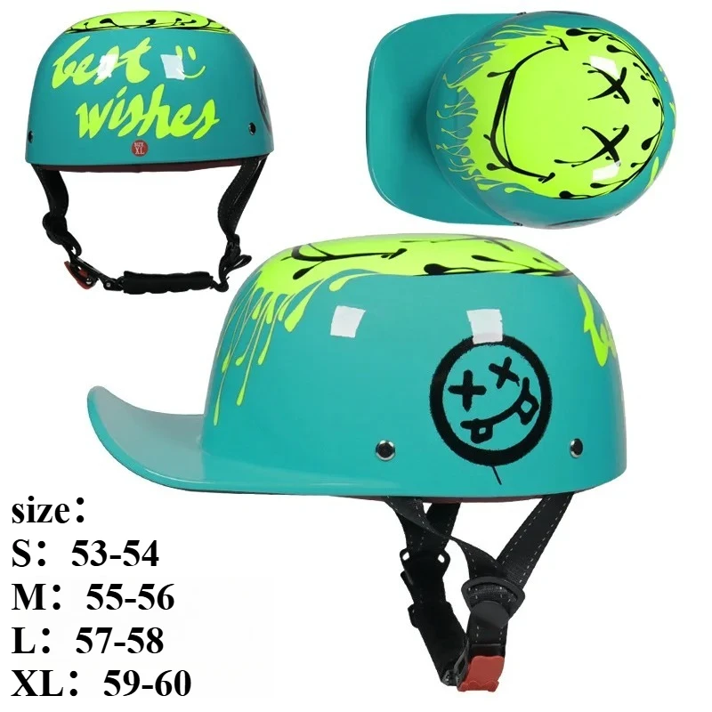 

Baseball cap helmet Retro helmet Accessories Motorcycle Helmet Black Skid Duck Helmet Motorcycle peaked cap
