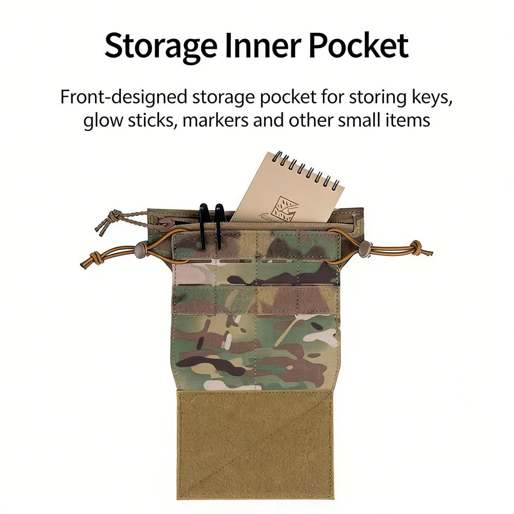 Tactical Chest Rig Panel with MOLLE Holder Style ,Hunting Airsoft Chesty Navigation Front Panel Expansion Gear