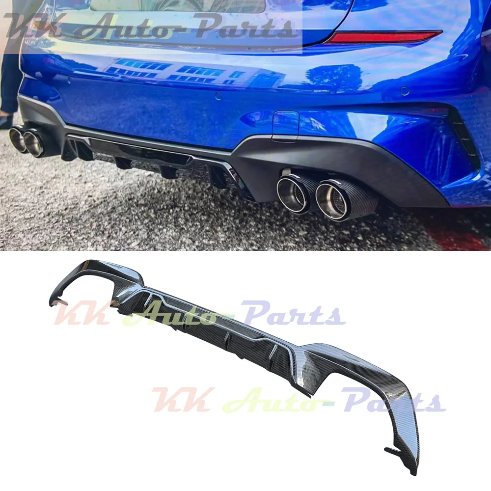 For BMW 3 Series G20 G20 325i 330i MP2 Style Carbon Fiber Rear Bumper Diffuser Lip Spoiler Car Auto Tuning