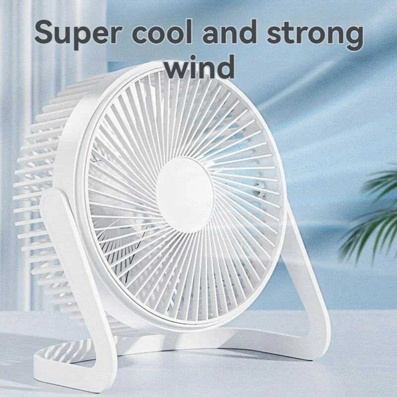 Mini Desktop Fan Portable Mute Usb Small Foldable Threeblock Wind Speed  Degrees Adjustable Angle Female Dormitory