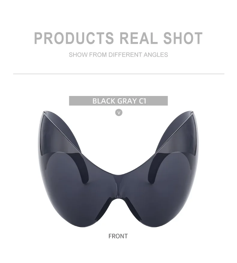 Y2k Sport Sonnenbrille Frauen Luxusmarke Trend Punk Sonnenbrille für Männer Retro 2000's Wrap Around Sonnenbrille futuristische Sonnenbrillen – Detail 17