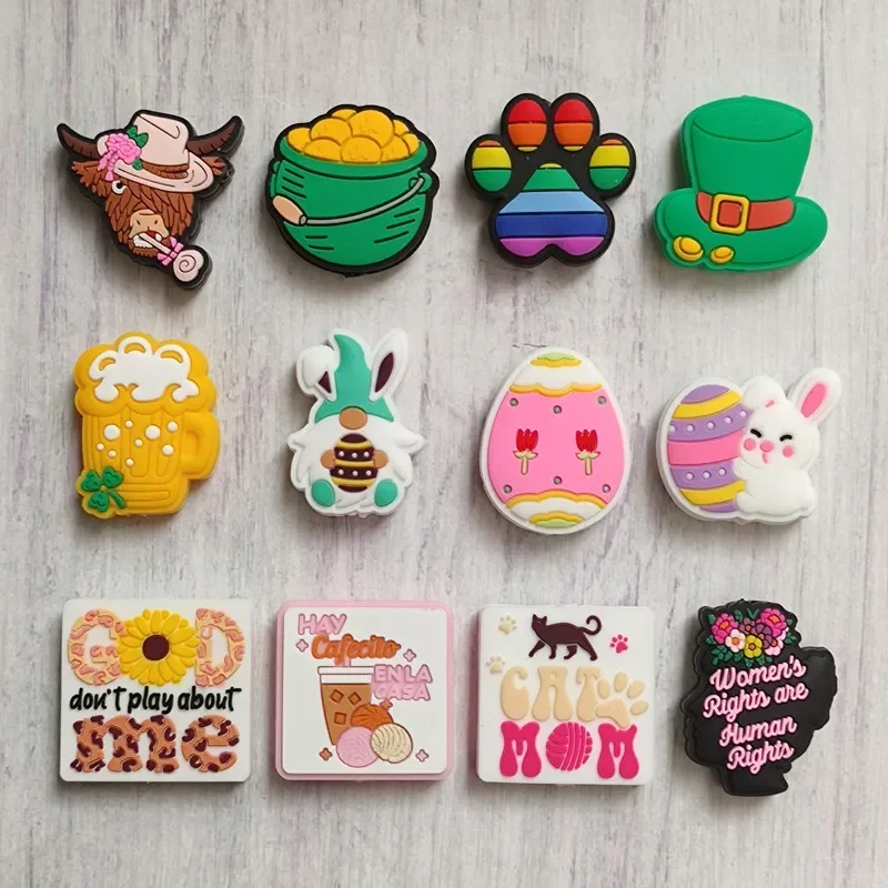 50pcs New Focal Silicone Beads Cartoon Pearl Beads Food Grade Silicone Baby Teether Toys DIY Pacifier Chain Jewelry Accessories