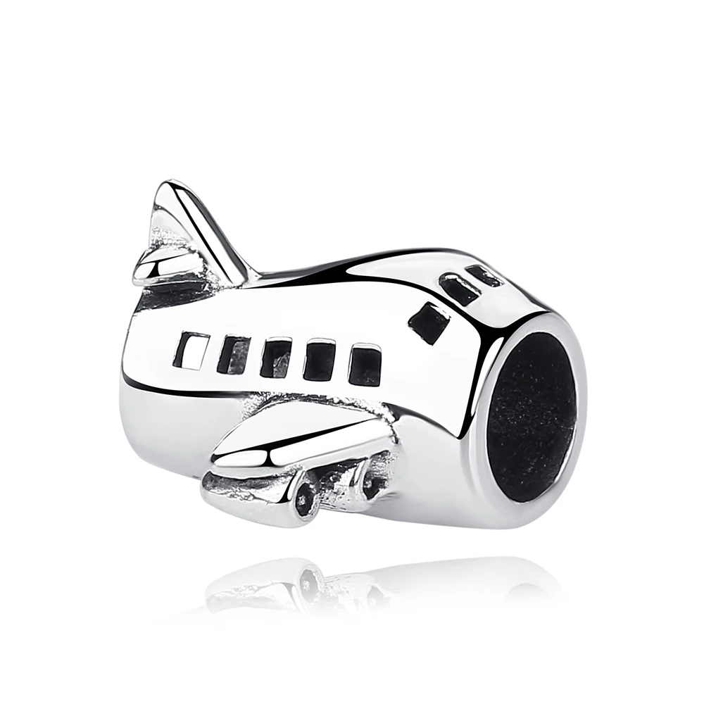 Original 925 Sterling Silber Charms Liebes-Reisekoffer London Bus Anhänger Perlen Passend für Armbänder Halsketten Schmuck für Frauen