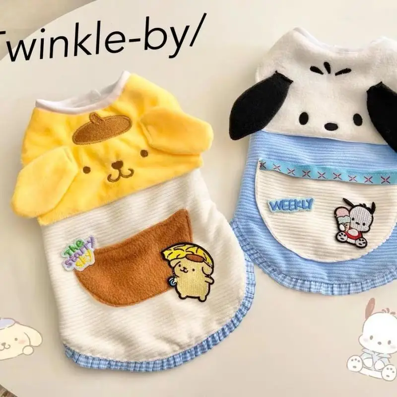 Kawaii Sanrio Pochacco Pet Dog Pet Cat Clothing Maltese Yorkshire Frise Ragdoll Cute Cartoon Clothes Comfortable Creative Gifts