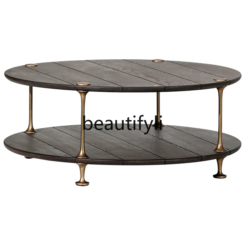 

2 types of oak wrought iron coffee table