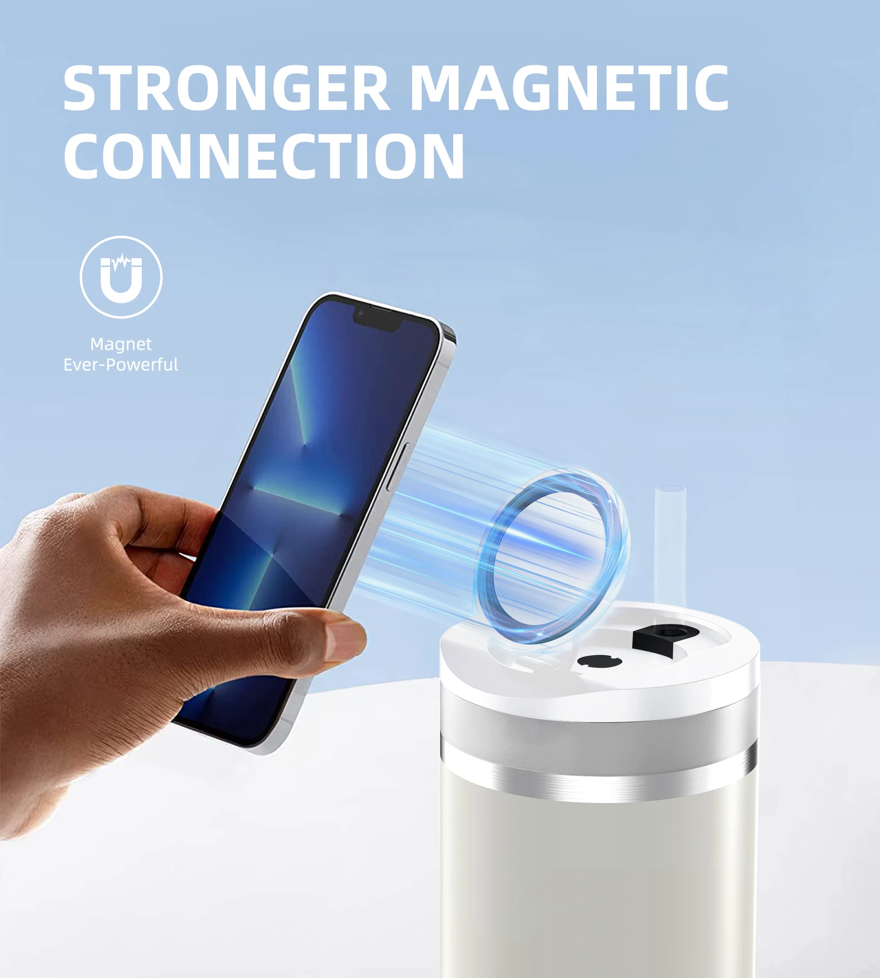 Phone Stand Stanley Cup Accessories Phone Holder Magnetic FlowState 40 OZ Tumbler Magsafe Phone Stand for Gym Office Home Car