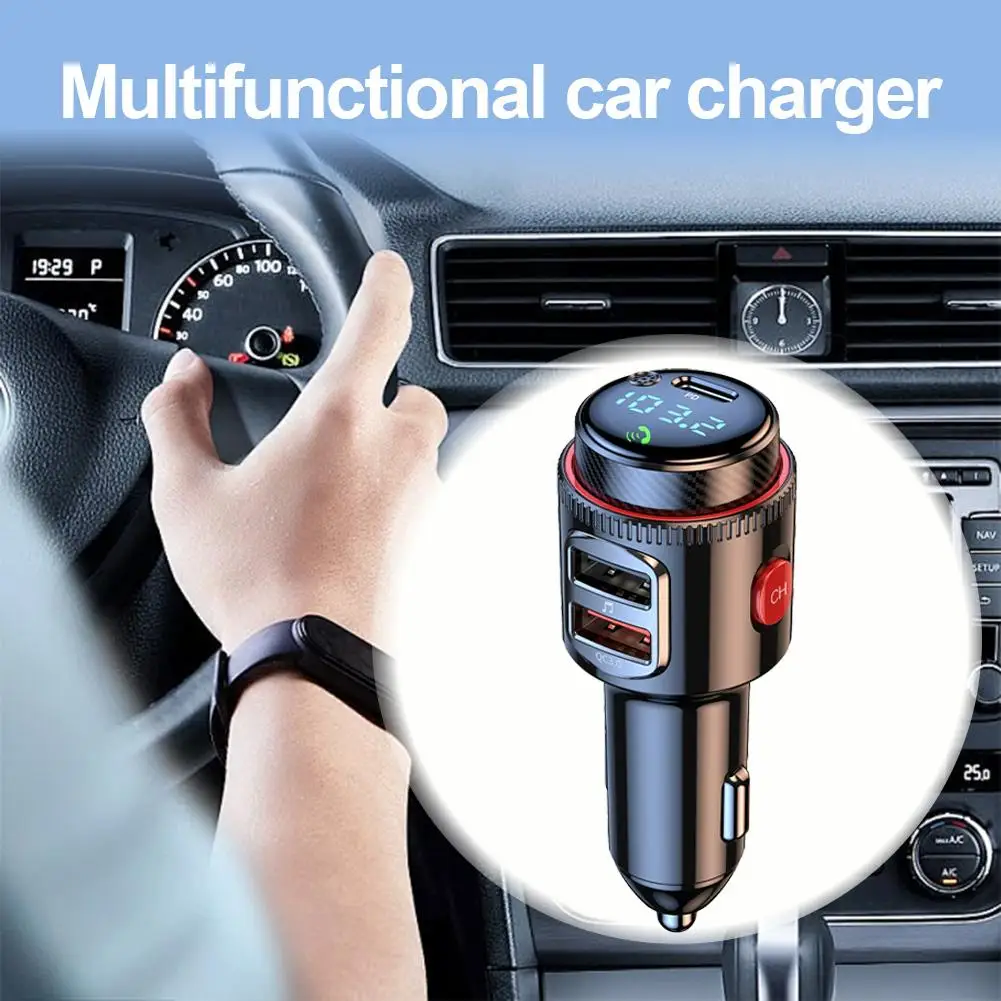 

PD QC 3.0 Bluetooth-совместимый 5,0 FM-передатчик Радиотелефон Беспроводной громкой связи Автомобильный адаптер для быстрой зарядки MP3 U5Y3
