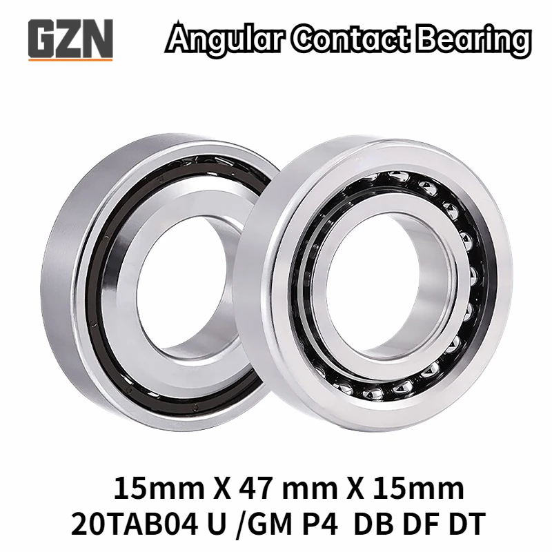 Free Shipping  Precision Angular Contact Ball Bearing 20TAB04 U /GM P4 DB DF DT 20X47X15MM Combination Ball Screw Bearing ABEC-7