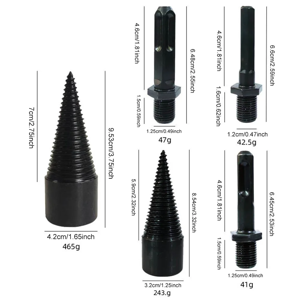 Broca de madeira elétrica divisor, quadrado, redondo, haste sextavada, ferramenta de perfuração dividida, 32 + 42mm