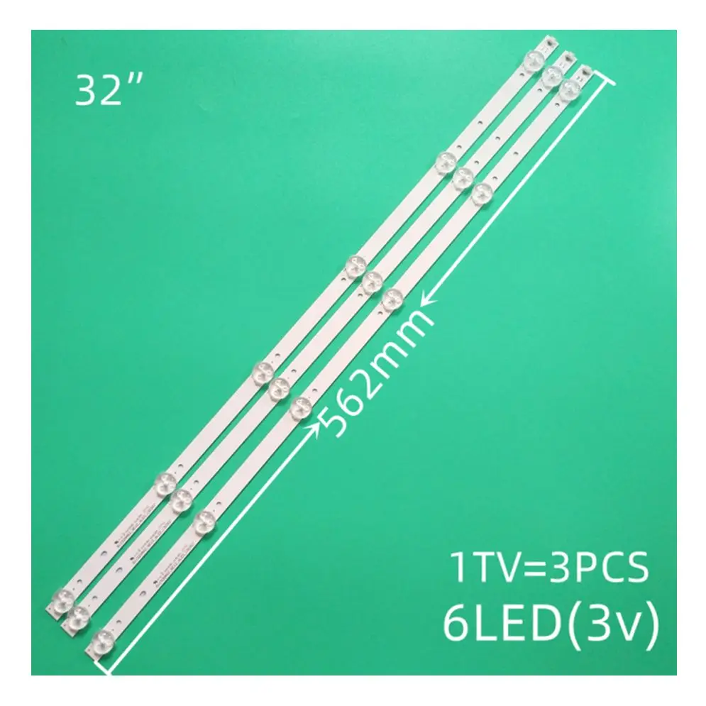 LED Lighting, 1 set = 3 pcs. for 32inhc Hisense LB-C320X14-E12-H-G1-SE3 SVJ320AG2 SVJ320AK3 SVJ320AG2-REV2-6