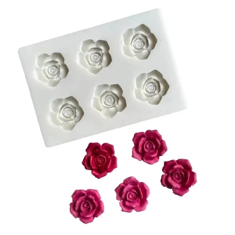 1PC Rose silicone mold clay plaster resin craft mold DIY chocolate pudding jelly fondant mold baking tools