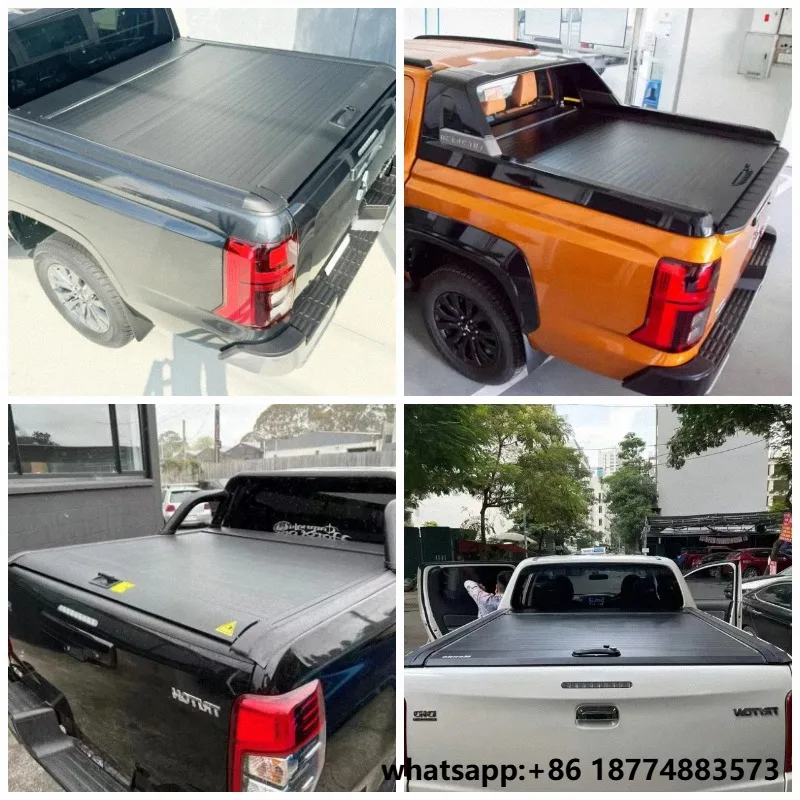 Pickup Truck Roll-Up Tonneau Cover Canopy Roller Shutter for Ranger T9 XLS Hilux Revo Rocco Dmax D-max Navara Np300 Triton L200