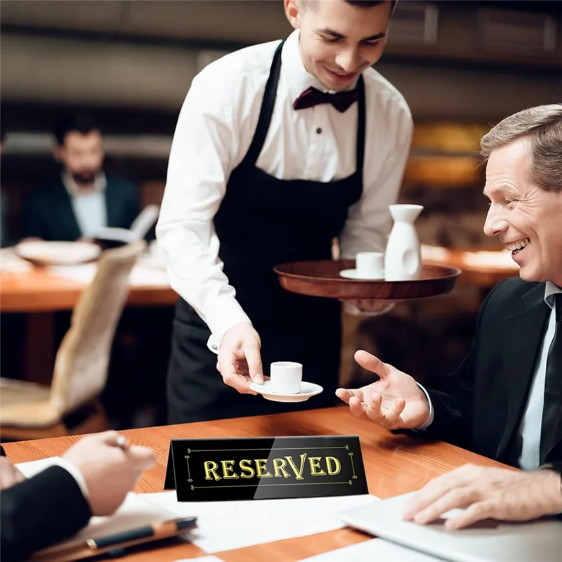 COSW-20PCS لحفلات الزفاف والمطاعم والمكتب وحجز كراسي الاجتماعات - لافتات خيمة أكريليك للجلوس