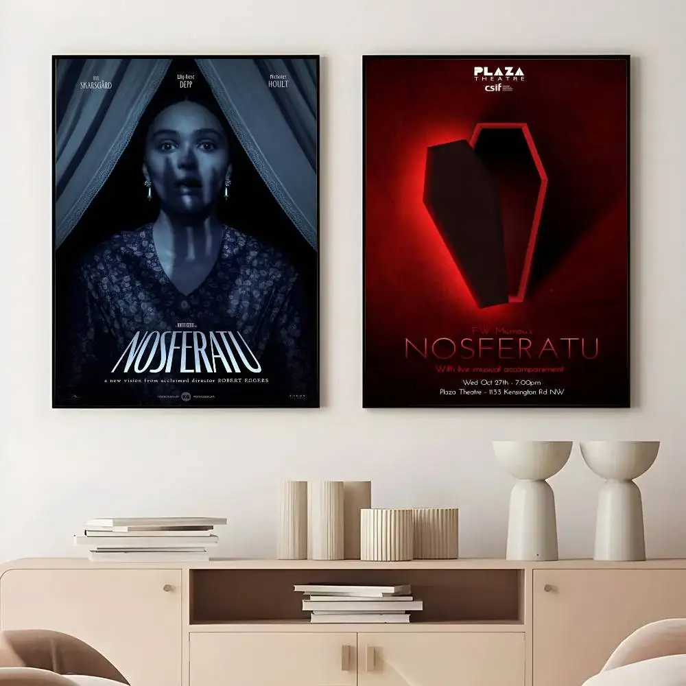 New Horror Movie N-Nosferatu Vampire Count  Poster Self-adhesive Art Waterproof Paper Sticker Coffee House Bar Room Wall Decor