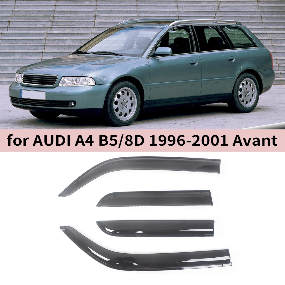 

Оконный козырек для AUDI A4 B5 8D Avant 1996, 1997, 1998, 1999, 2000, 2001, ветровые дефлекторы, защита от дождя, дверной козырек, вентиляционные шторы, вентиляционный козырек