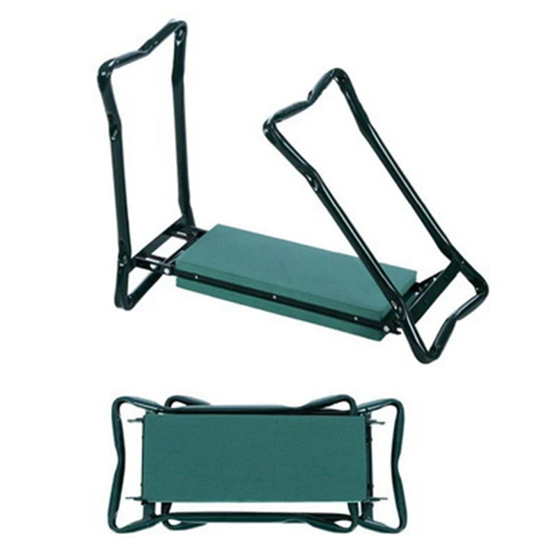 Folding Garden Kneeler Seat With Tool Bags EVA Foam Pad Bench Kneeling