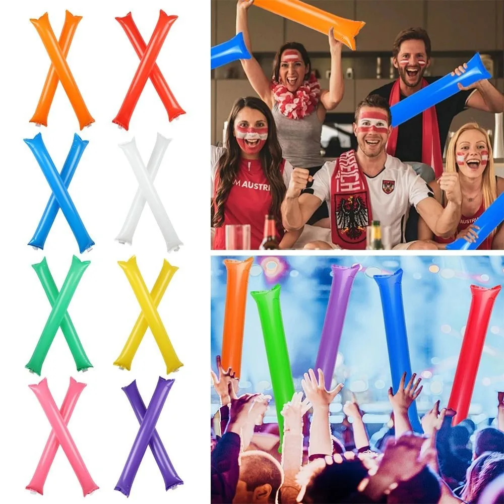 2 قطعة روح الفريق نفخ يهتف العصي يهتف الرائدة الروح عصا الرعد العصي صناع الضوضاء البلاستيك بوم العصي الطرف #4
