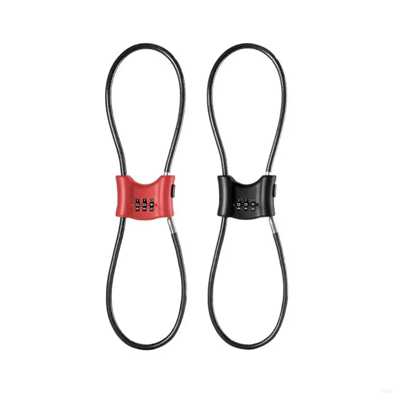 

2025 New 3 Digit Combination Lock Motorcycle Helmets Lock Steel Cable Anti Rust Security