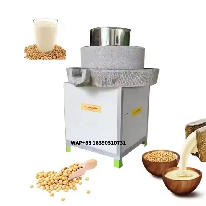 Bean Product Processing Machine Electric Mini Soy Bean Milk Rice Sesame Butter Stone Grain Mill Grinder for Sale