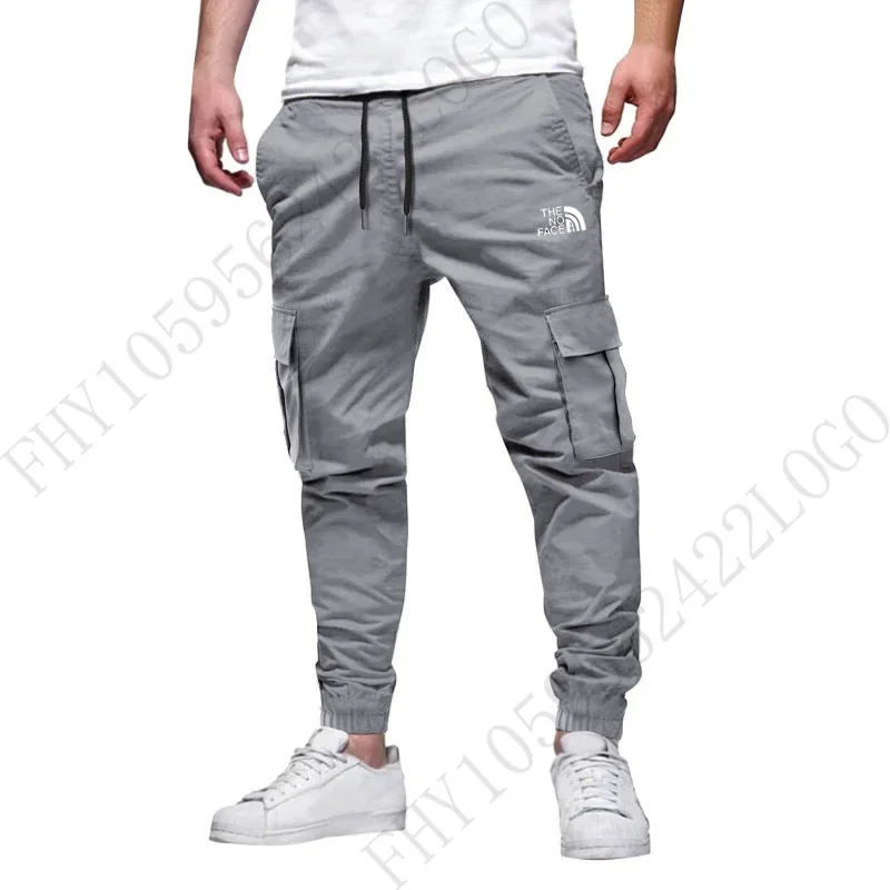 

Casual pants Outdoor fishing fitness jogging pants 2025 Spring/summer new fashion printed overalls men's elastic belt pocket out