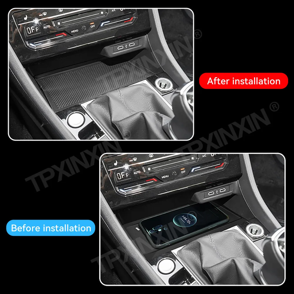 For Volkswagen Sagitar A7 2019-2021 Quick QI Car Wireless Charger Fast Charging Intelligent Infrared Mobile Phone Dashboard