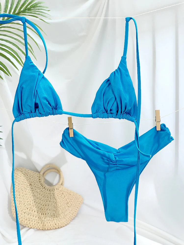Rinabe Sexy Bikini Swimsuit Swimwear Bathing Suit Triangle Bikini Set Women Biquini Bandage Beach Wear Two Piece Suit Swimming