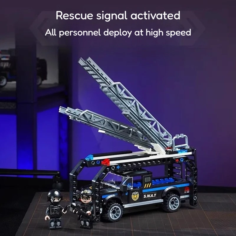 Keeppley Building Blocks My City Series Climbing Assault Car Boy Assembled Toy 11022 Children Birthday Gift Toy Home Decoration