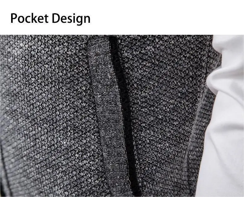 Weste Herren Gestrickter ärmelloser Pullover Wolle Samt Reißverschluss Strickjacke Umlegepullover Rollkragenpullover Strickweste – Detail 20
