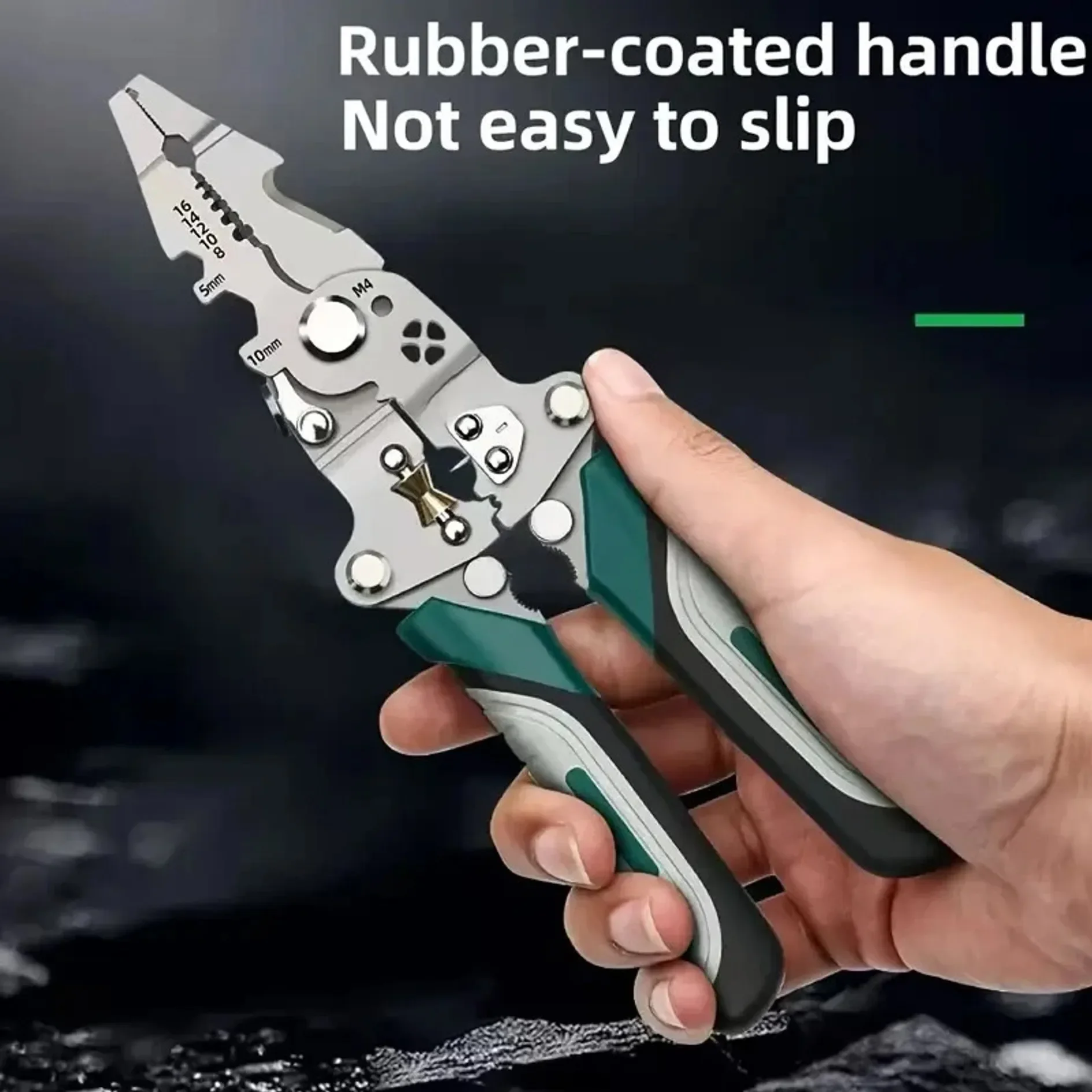 crimping pliers hand tool Foldable wire stripper, pulley design multi-function electrician wire splitter wire winding pliers