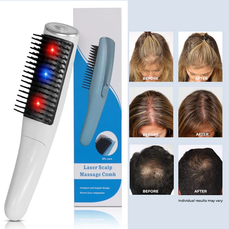 Hair Regrowth Laser Comb Head Scalp Massager Anti Hair Loss Hairbrush Laser Hair Growth Comb Infrared Loss Treatment Products