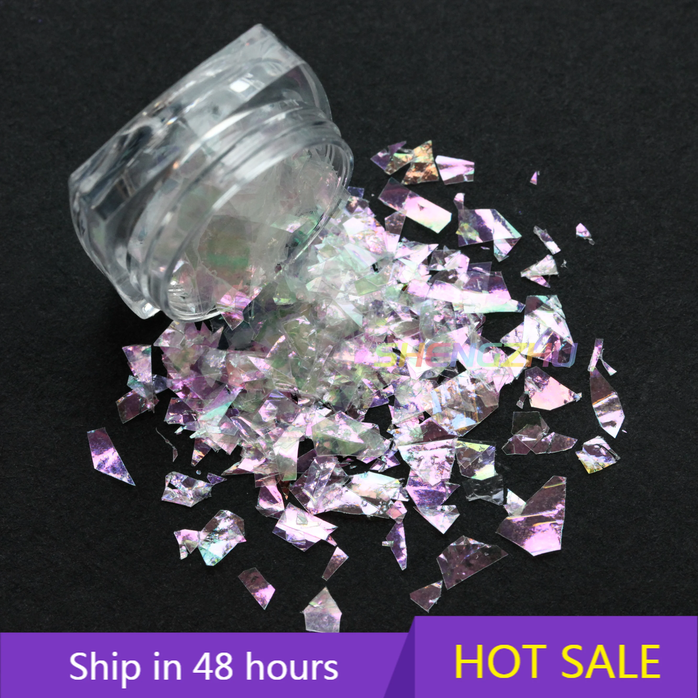 

YTYIN Sheng Zhu 5x5mm Nail Glitters Solvent Resistant Glitter Sequin