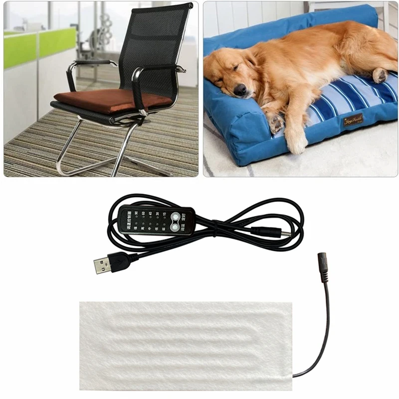 5V Heating Pad USB Heating Wire Heating Mat 5V Electric Heating Element Film Heater Pad for Warming Feet Heating Vest Coat