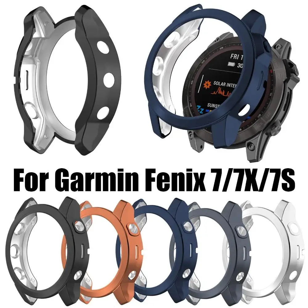 TPU Protector Case For Garmin Fenix 7 Cover Smart Watch Full Protection Frame For Fenix7 7S 7X Protective Bumper Shell Sleeve