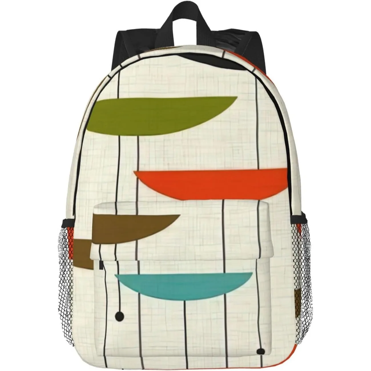 

Mid Century Modern Prints Print Adults Backpack Lightweight Backpacks For Hiking Work Laptop Backpack Men Women
