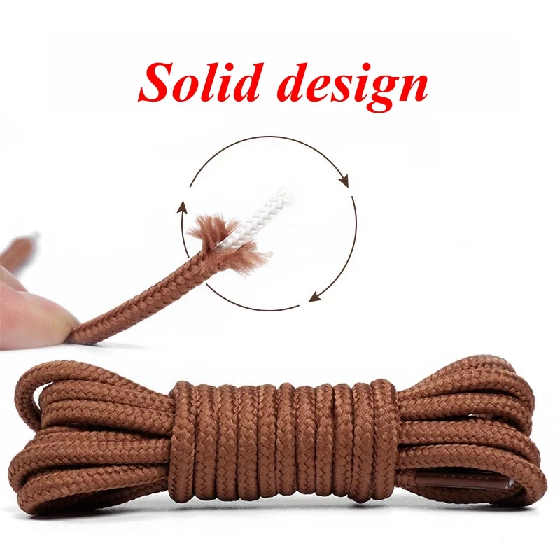 Round Shoe laces Classic High Qality Black Shoelaces Outdoor Casual Sneakers Mountaineering Polyester Shoe lace Shoestring