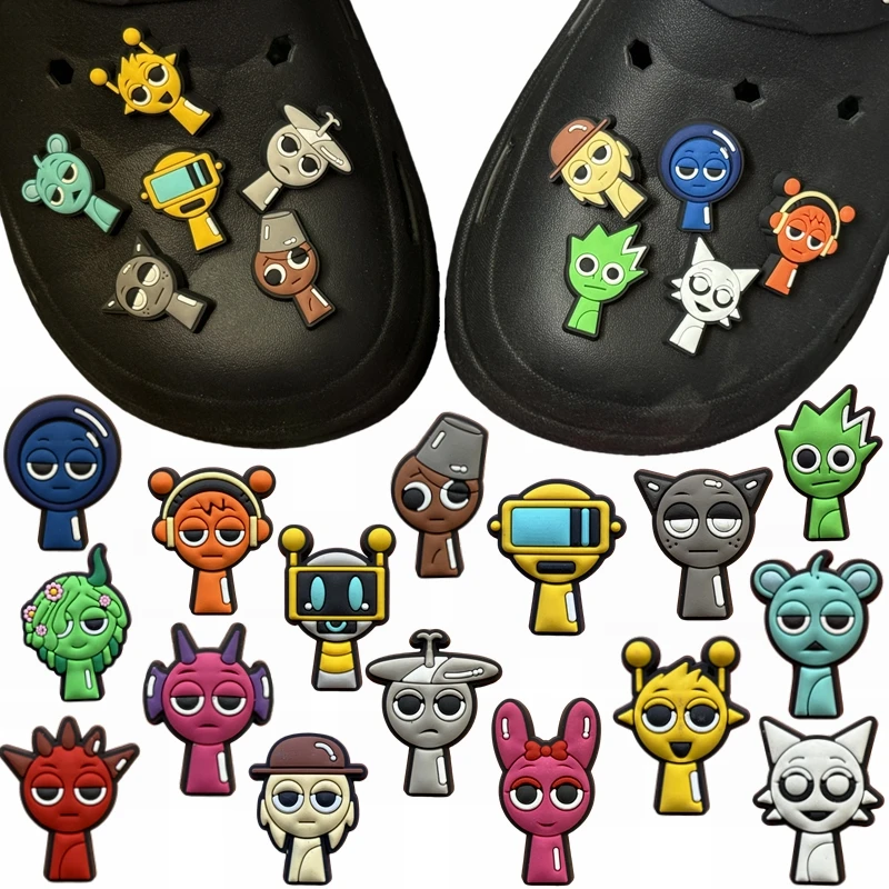 12/16/50pcs Game Plush Cartoon Shoe Charms for Kids Sandals Classic Shoe Accessories Decorations Pins Party Birthday Child Gifts image 2