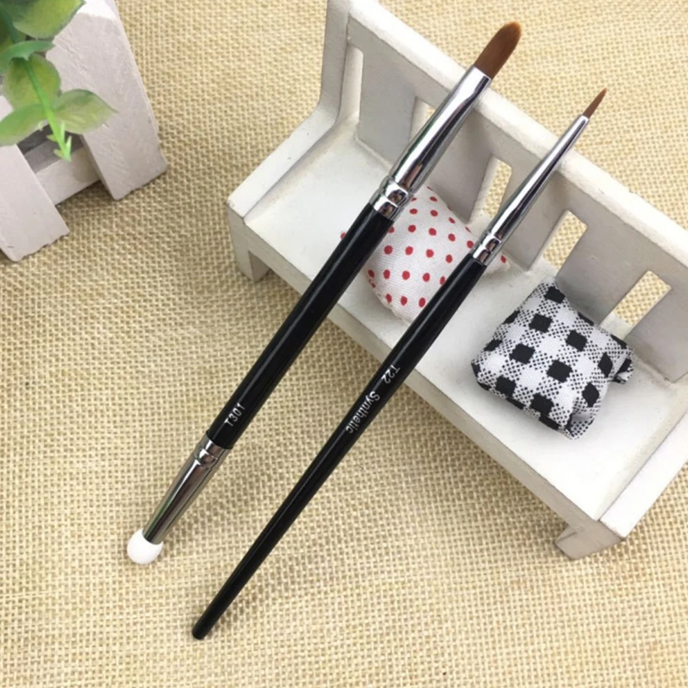 

3Pcs Double-head Concealer Brush Wooden Handle Synthetic Fiber Sponge Long-lasting Comfortable Portable Makeup Brushes Cosmetics