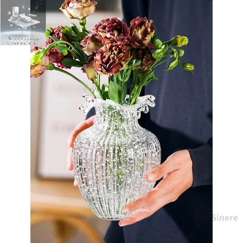 

Advanced sense Internet celebrity ins wind luminous vase light luxury creative transparent flower arrangement ornament living ro