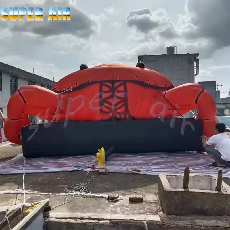 Enorm rood diermodel gigantische mooie opblaasbare krab voor feestdecoratie