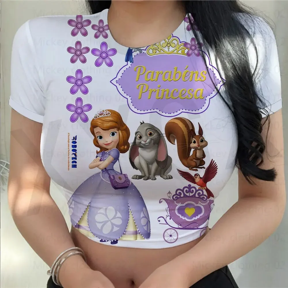 Women's T Shirt Disney Cartoon Brand T Shirt Donald Duck / Minnie Summer Casual Top Print Fashion Sexy Skinny Oversized T Shirt image 4