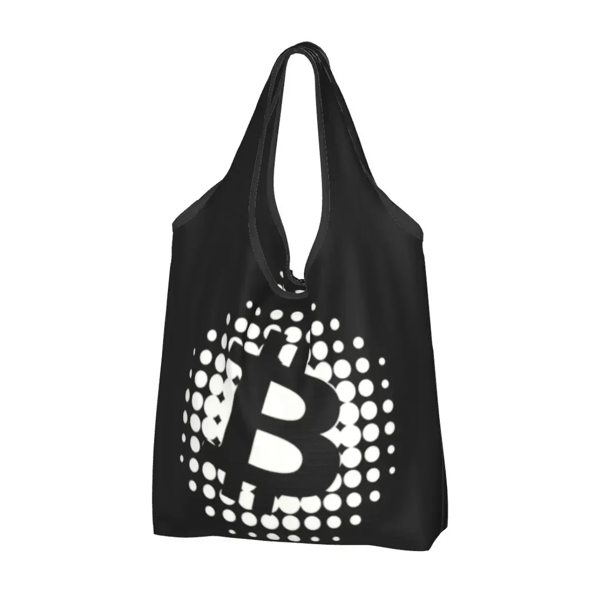 

Kawaii Buy Bitcoin Button Shopping Tote Bags Portable Cryptocurrency BTC Blockchain Geek Grocery Shopper Shoulder Bag