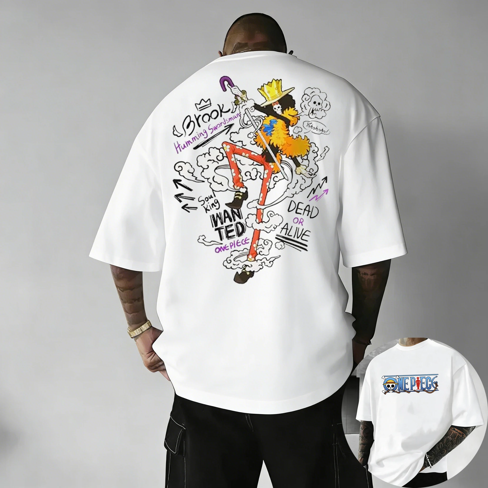 

One Piece Japanese Anime Print Cotton T-Shirt Luffy Zoro Men Women Casual Short Sleeve Tee Kids Luffy T-shirt Family Clothing