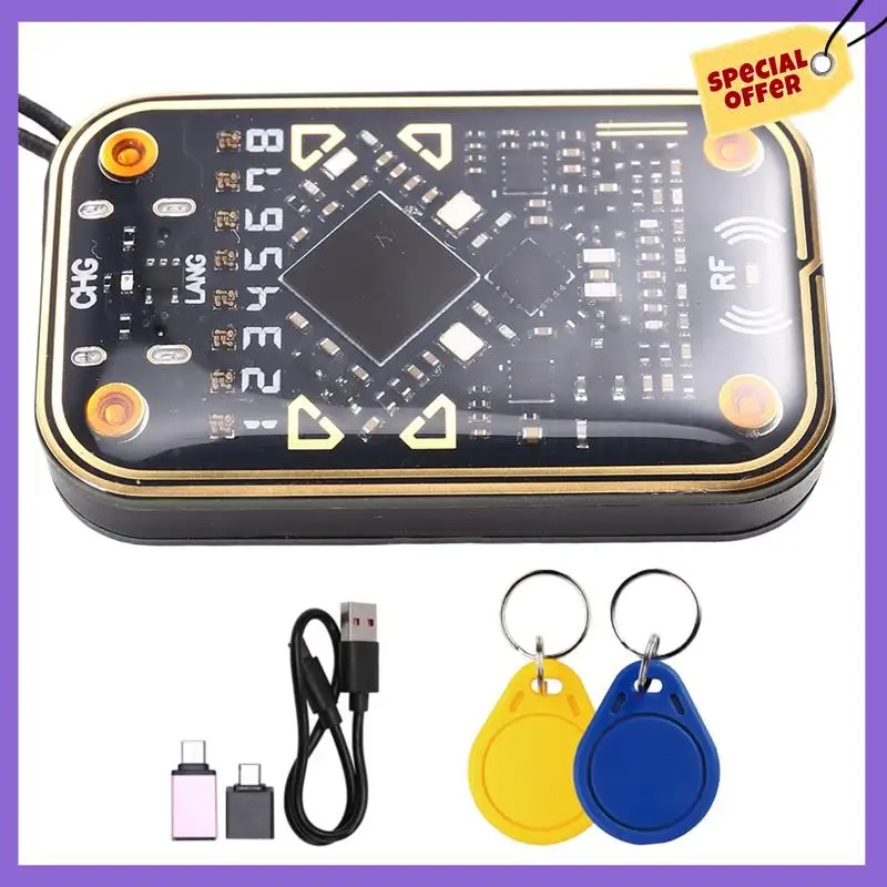 

-A96Z Chameleon Ultra V2.0 RFID Smart Chip Reader Smart Card Emulator+CUID/UID Keychain 125K 13.56M Card Decode NFC Duplicator